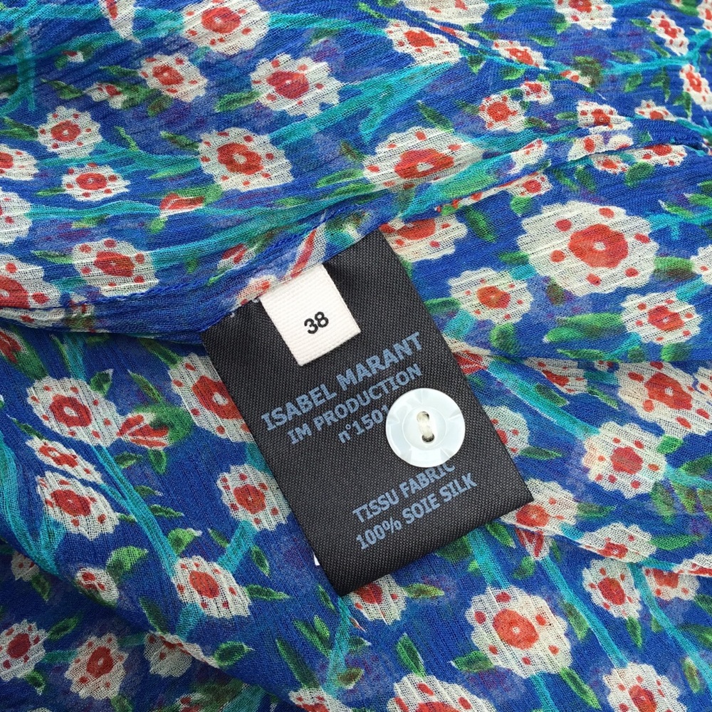 Isabel Marant Etoile Sheer Silk Floral Tunic - Picture 7 of 7